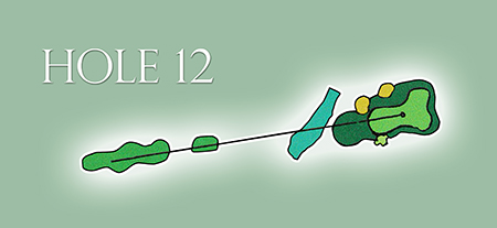 Map of Hole 12 at North Hills Country Club