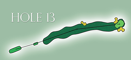 Map Hole 13 at North Hills Country Club