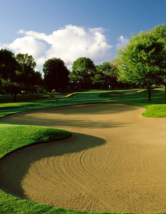 18th hole fairway bunker at North Hills Country Club